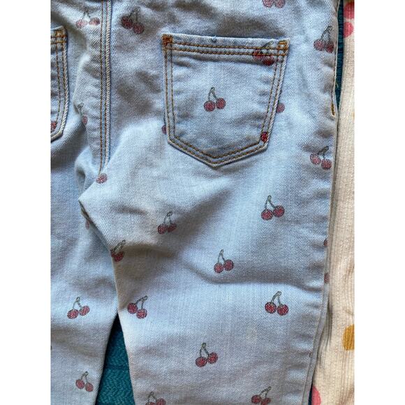 Reserved - Zara Girls Jeans~ Cherries Sz 2-3 - Picture 2 of 4